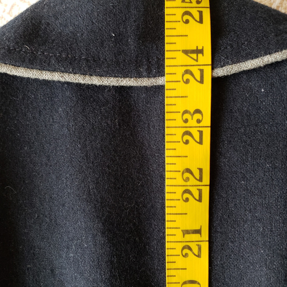 NWOT Sashimi M Navy/Gray Wool Fitted Blazer - Picture 8 of 8